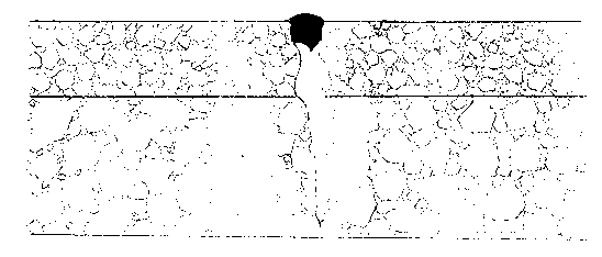 Road reflection crack welding material and construction process thereof