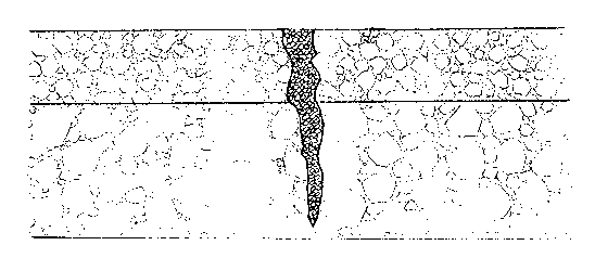 Road reflection crack welding material and construction process thereof