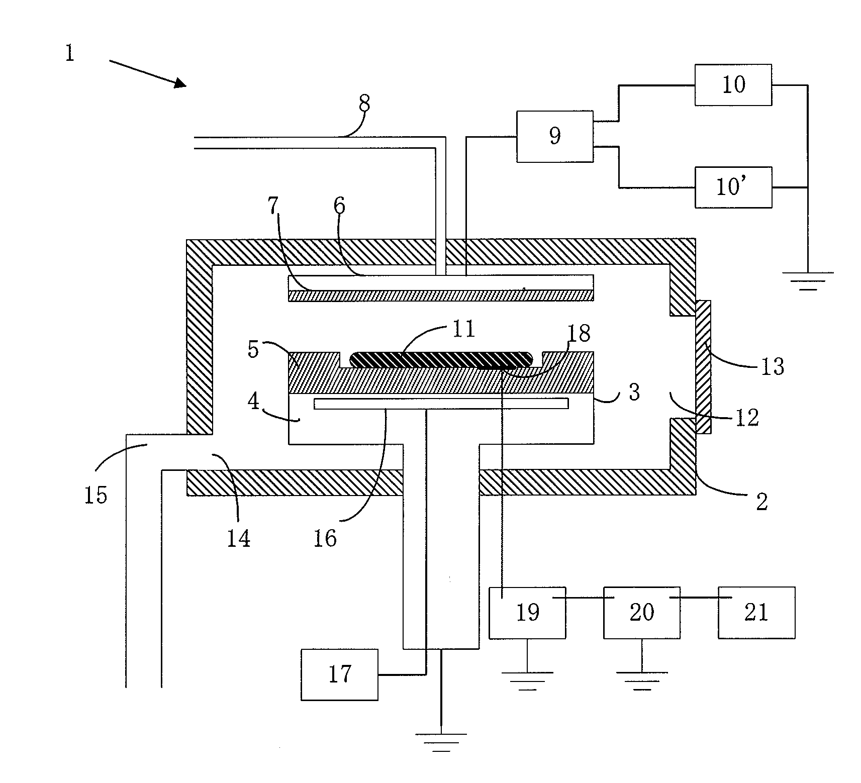 Method and apparatus for monitoring plasma-induced damage using DC floating potential of substrate