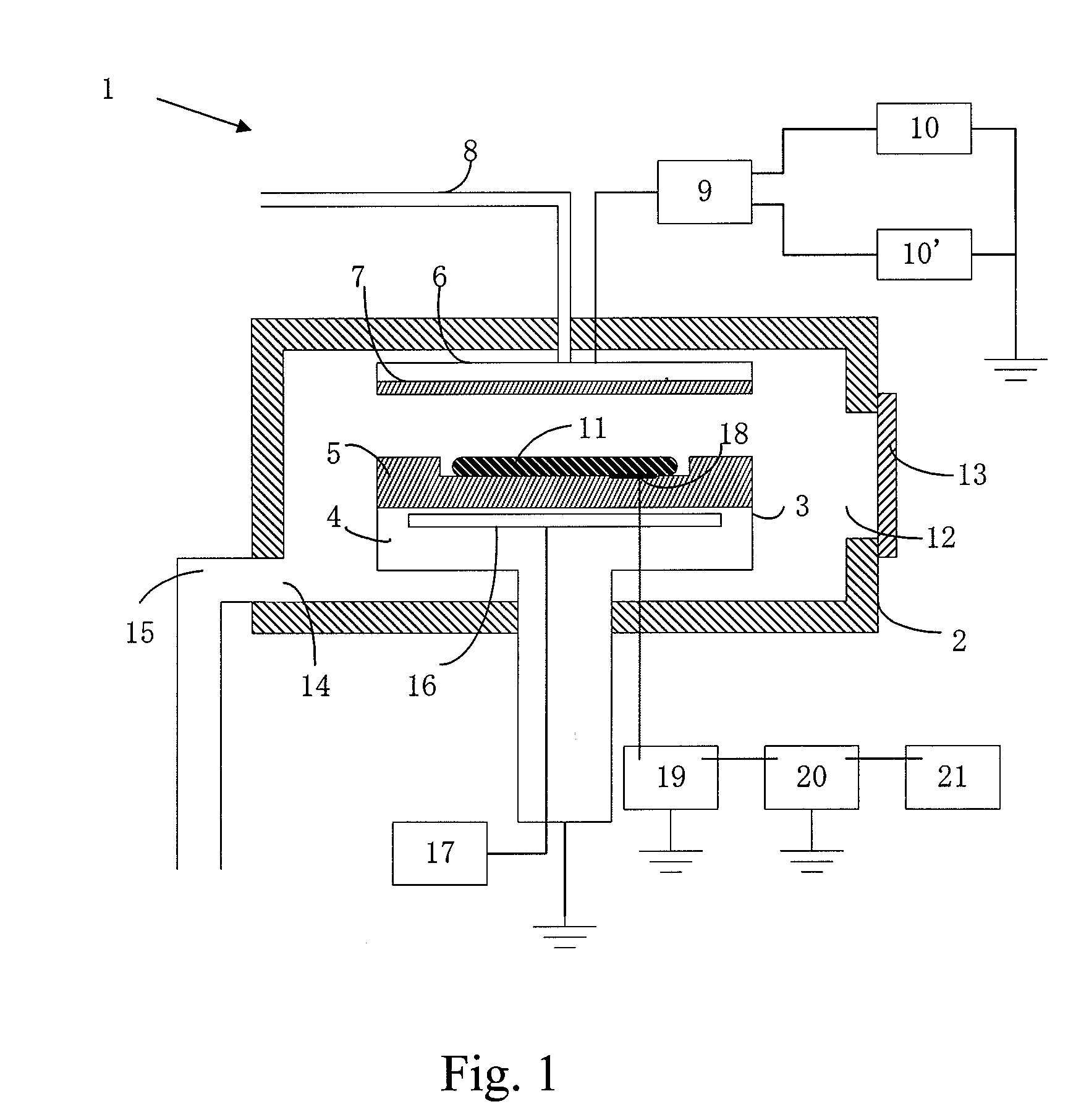 Method and apparatus for monitoring plasma-induced damage using DC floating potential of substrate