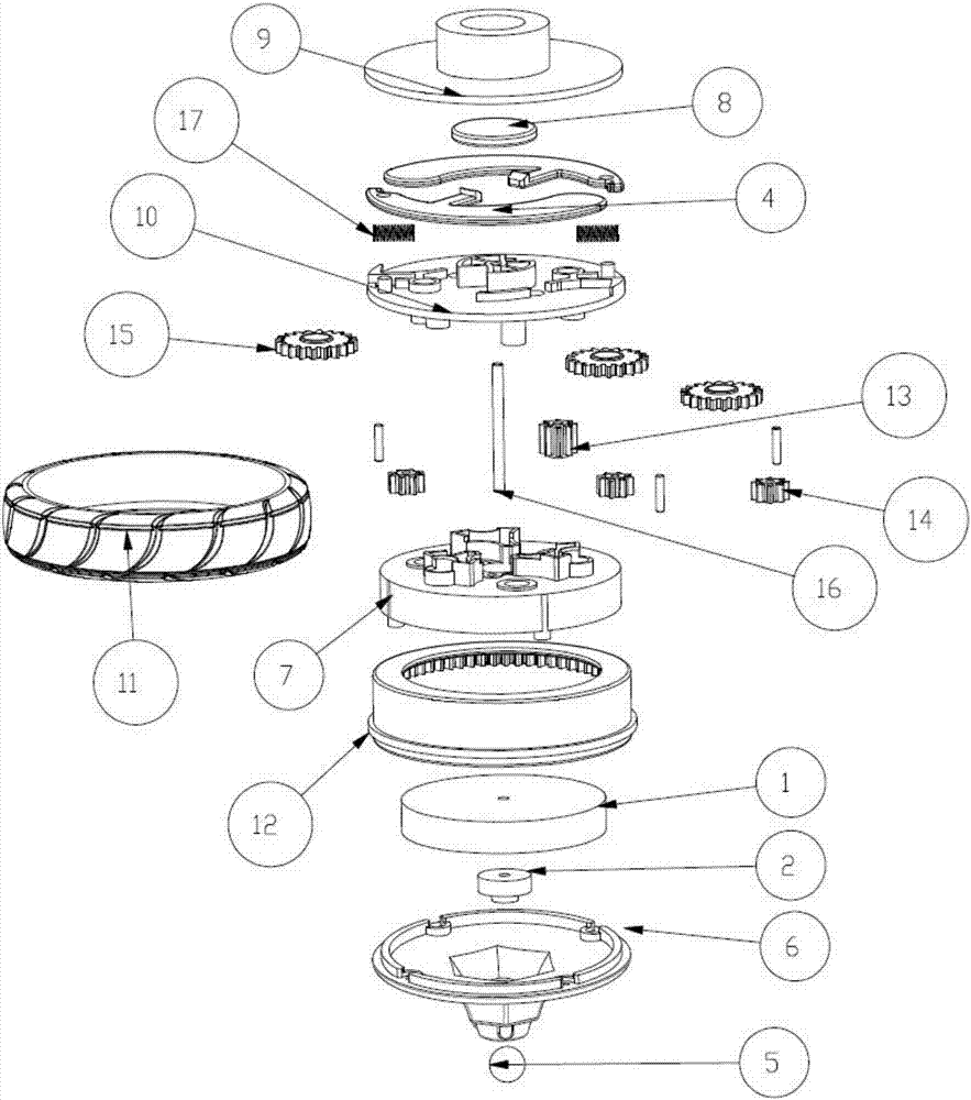 Novel controllable offending type toy gyroscope