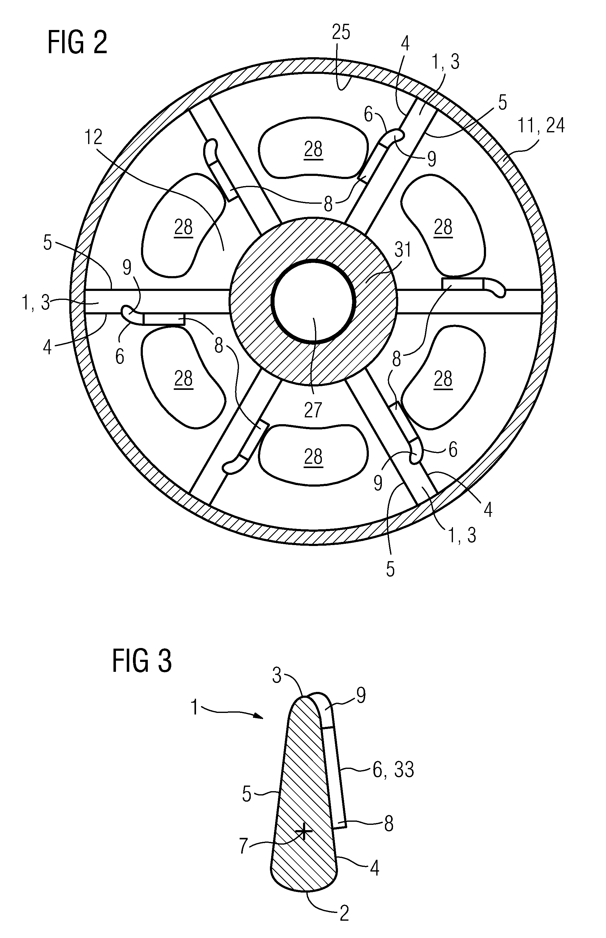 Casing of a gas turbine engine having a radial spoke with a flow guiding element