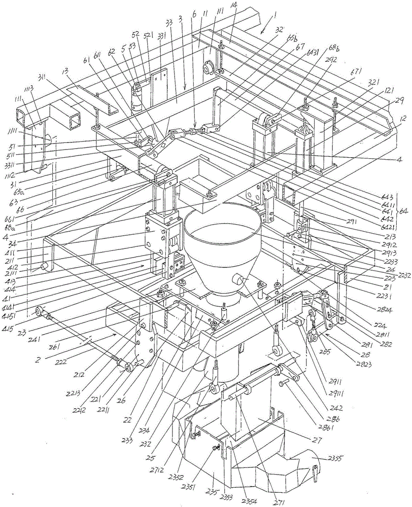 Feeding device for automatic open bag filling machine