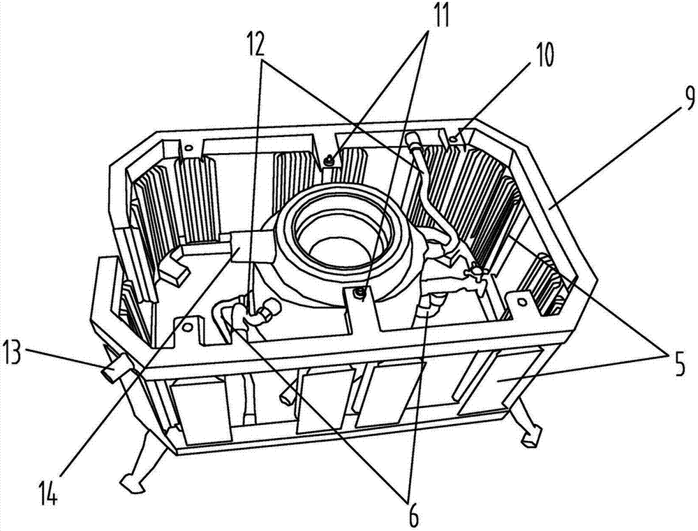 Multifunctional heating tea table and special heating stove thereof