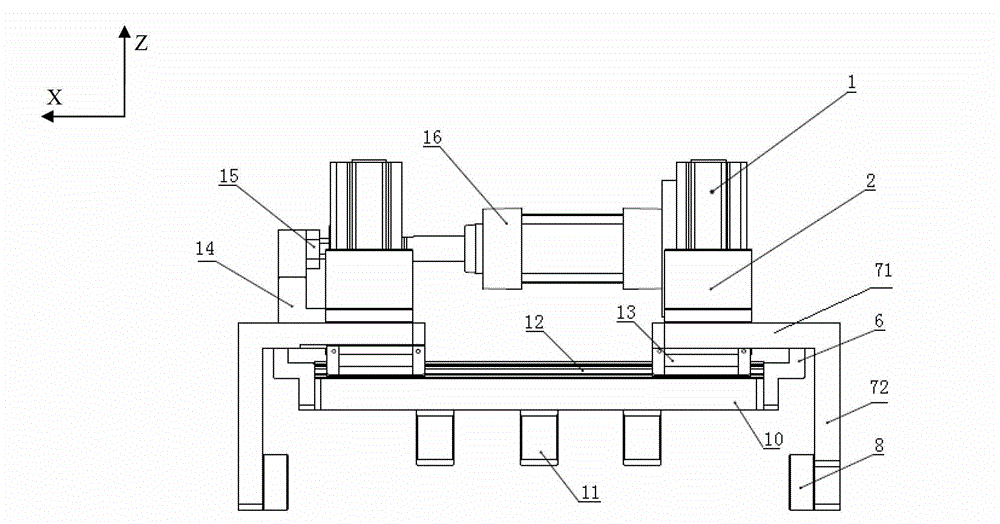 Press-mounting, locking and balancing device for blanking cap and press-mounting machine for blanking cap