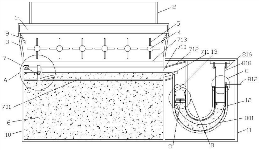 A biomass gasification furnace grate ash device