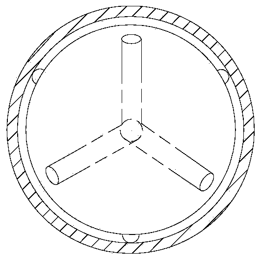 Self-rotating pipeline cleaning device