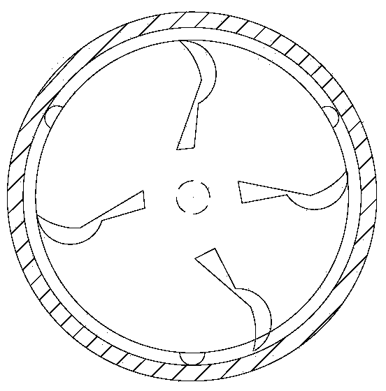 Self-rotating pipeline cleaning device