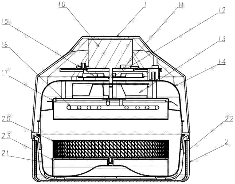 Air fryer heated by cyclone heat circulation