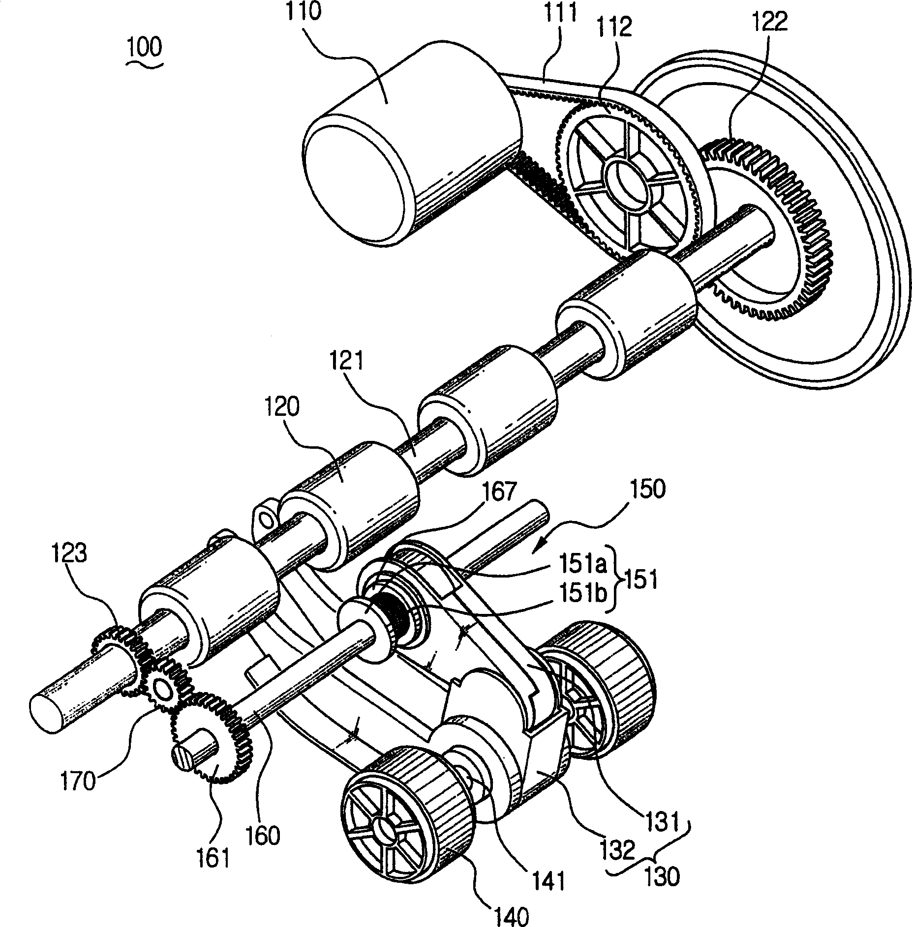 Paper supply device for ink-jet printer