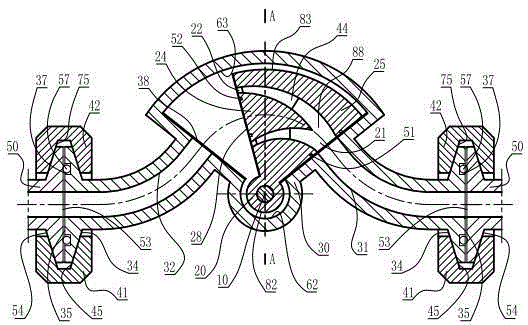 A clamp joint titanium alloy five-lobed rib horizontal check valve