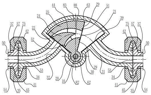 A clamp joint titanium alloy five-lobed rib horizontal check valve