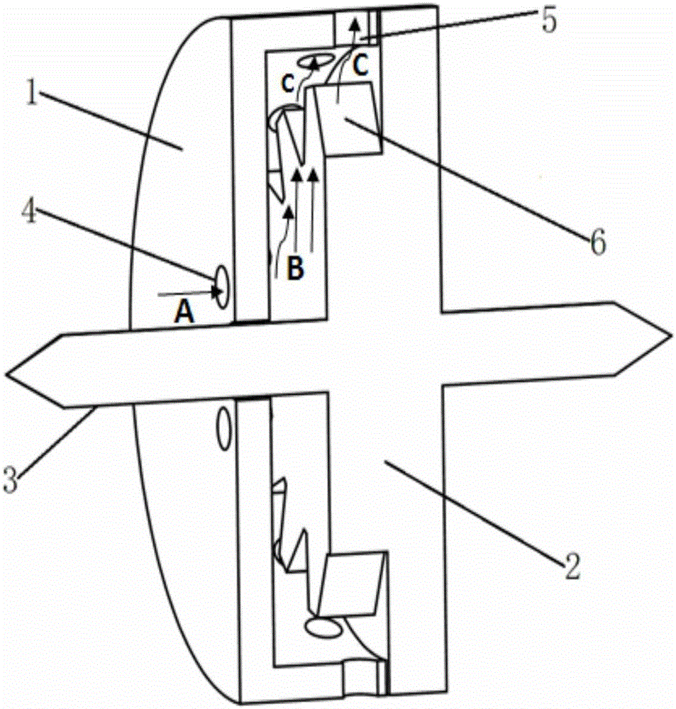 Rotor disc boss type periodic pressure wave generating device