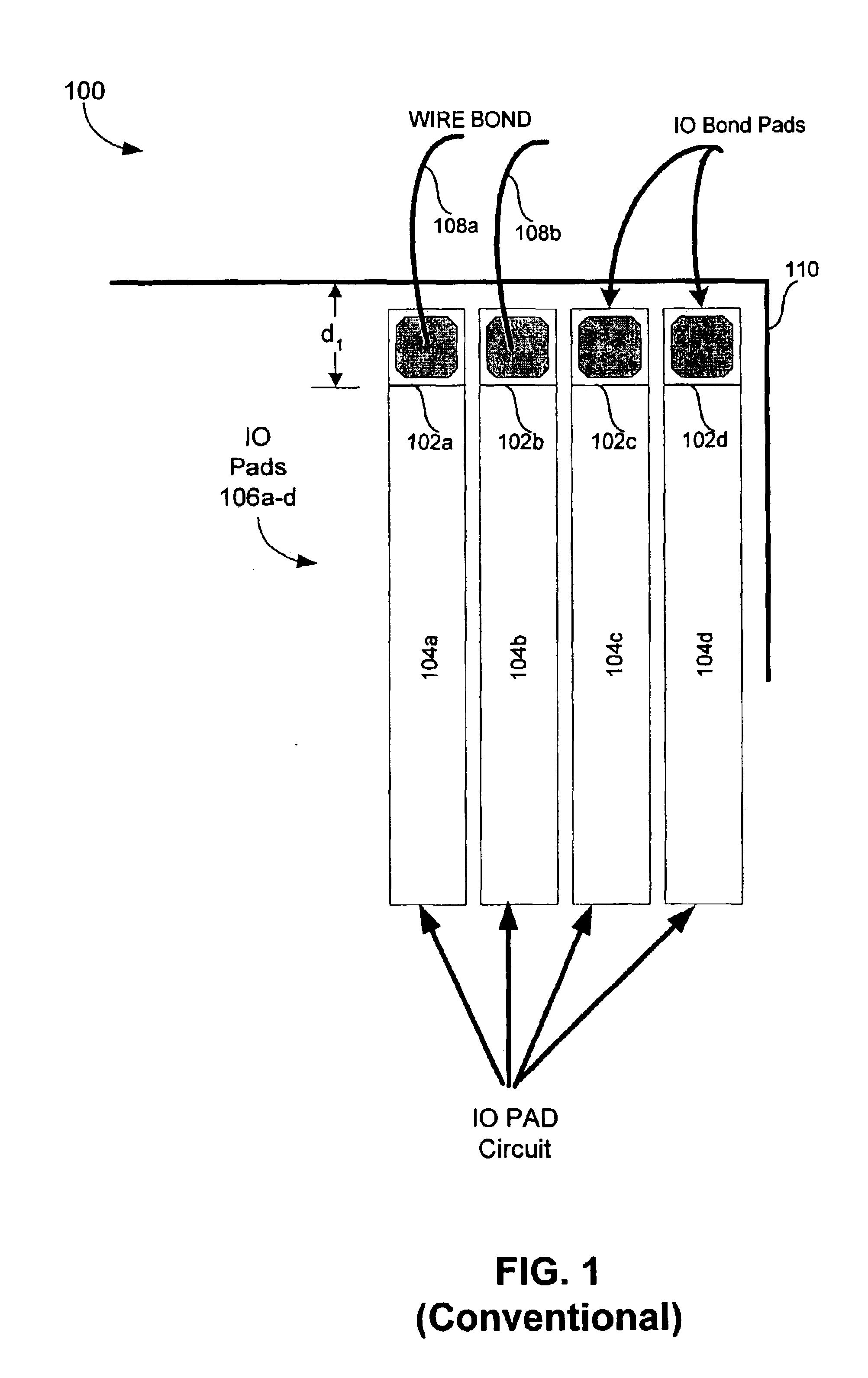 Multi-concentric pad arrangements for integrated circuit pads