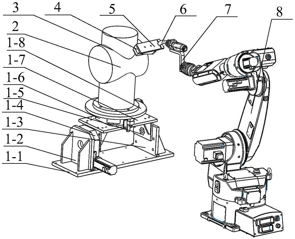 Eight-axis robot space curve welding system and method for recognizing welding line by means of lasers