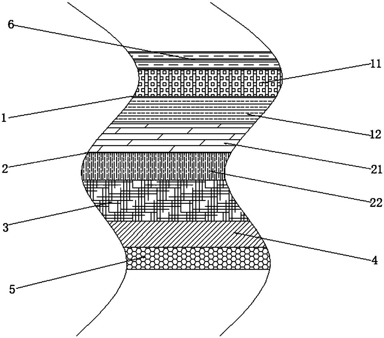 3D five-layer positioning illusive color down jacket channel fabric