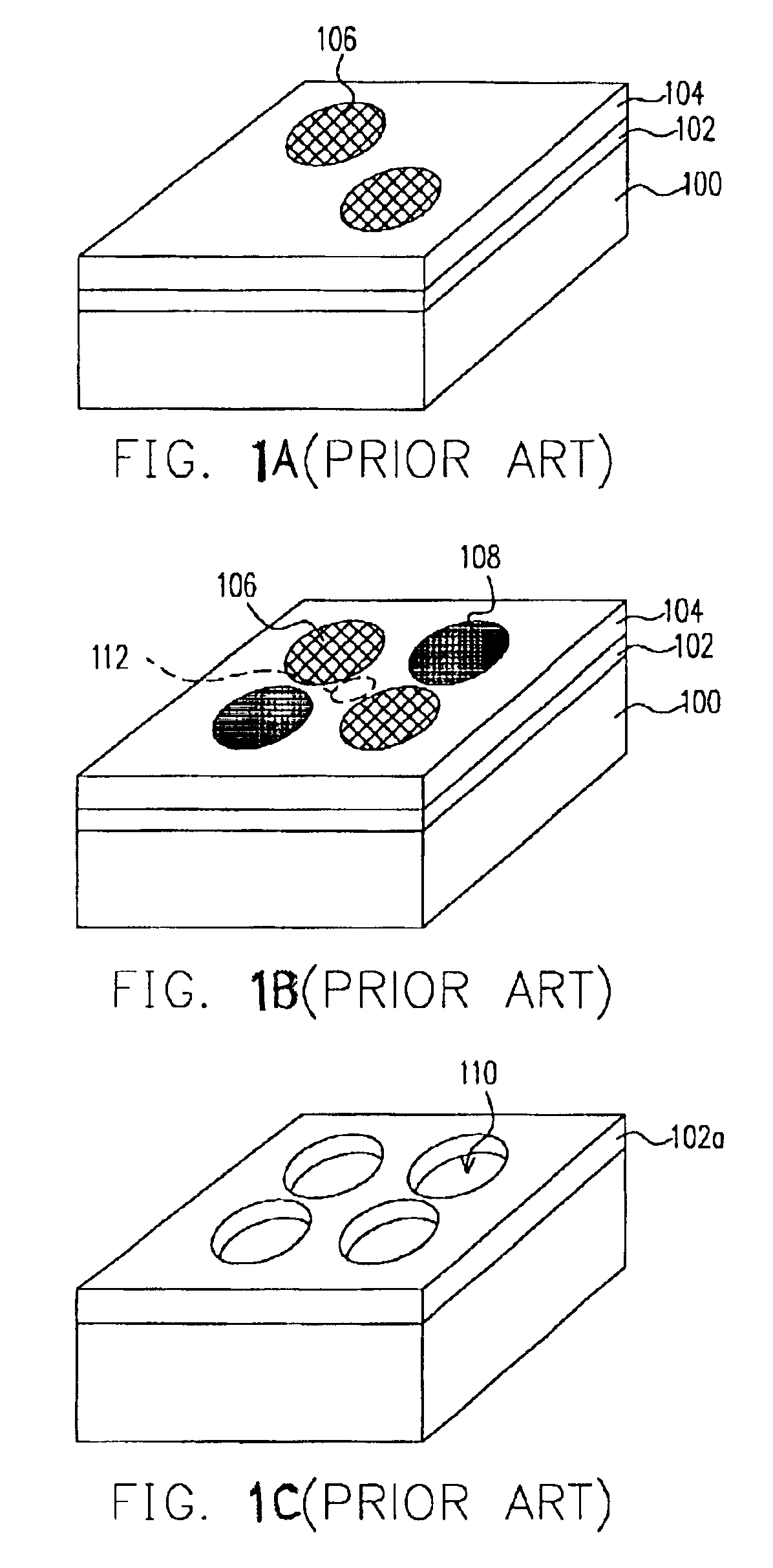 Hole forming by cross-shape image exposure