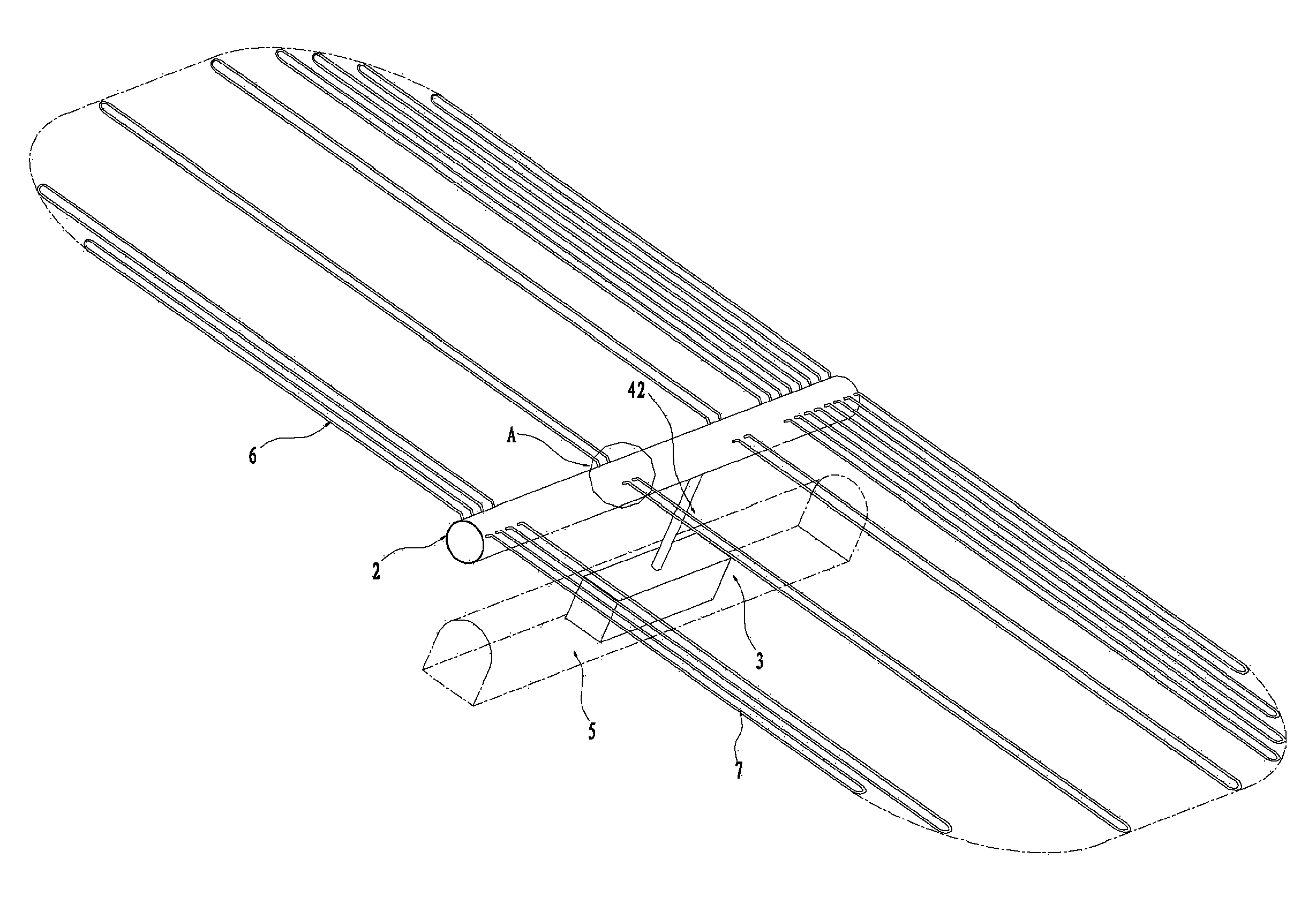 Refrigeration equipment with sleeve-type collection pipe for artificial skating rink