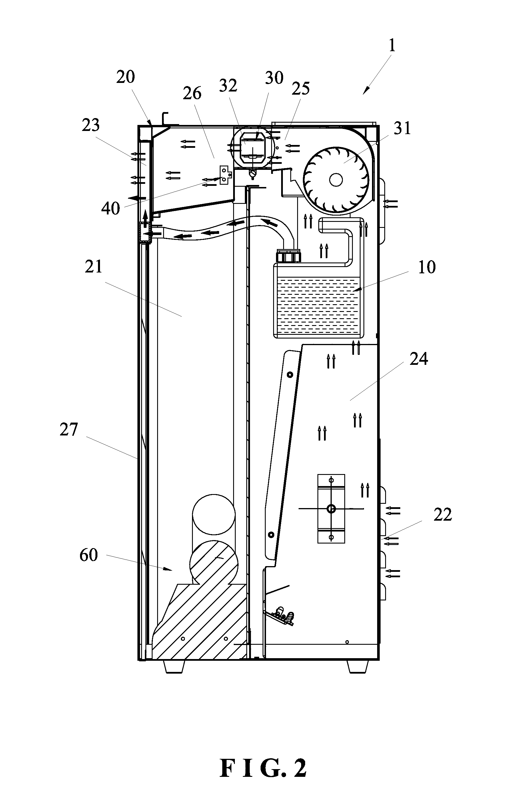 Electric fireplace having humidifying device