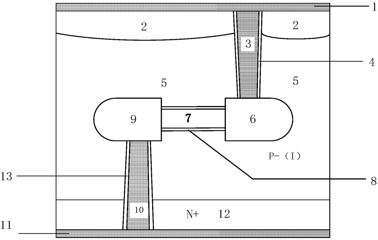 An internal gate type MOS