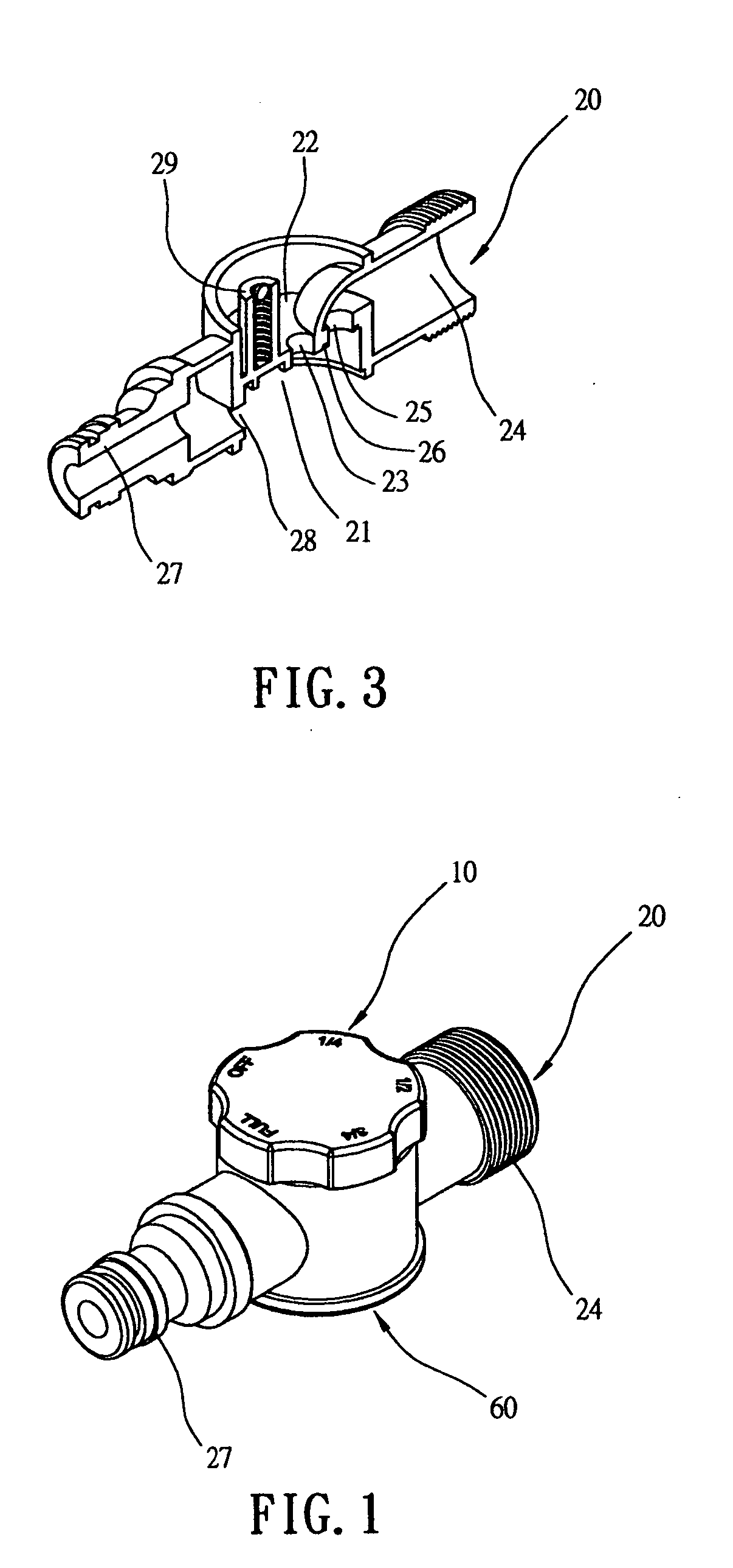 Flow control valve for gardening pipe