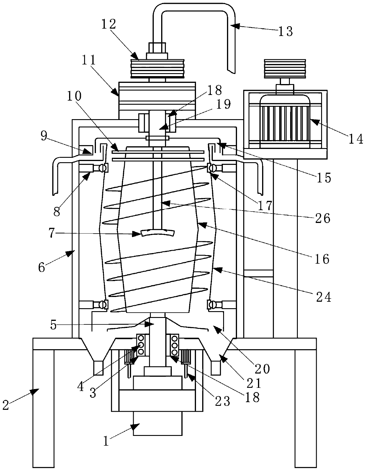 A high-speed vertical centrifuge