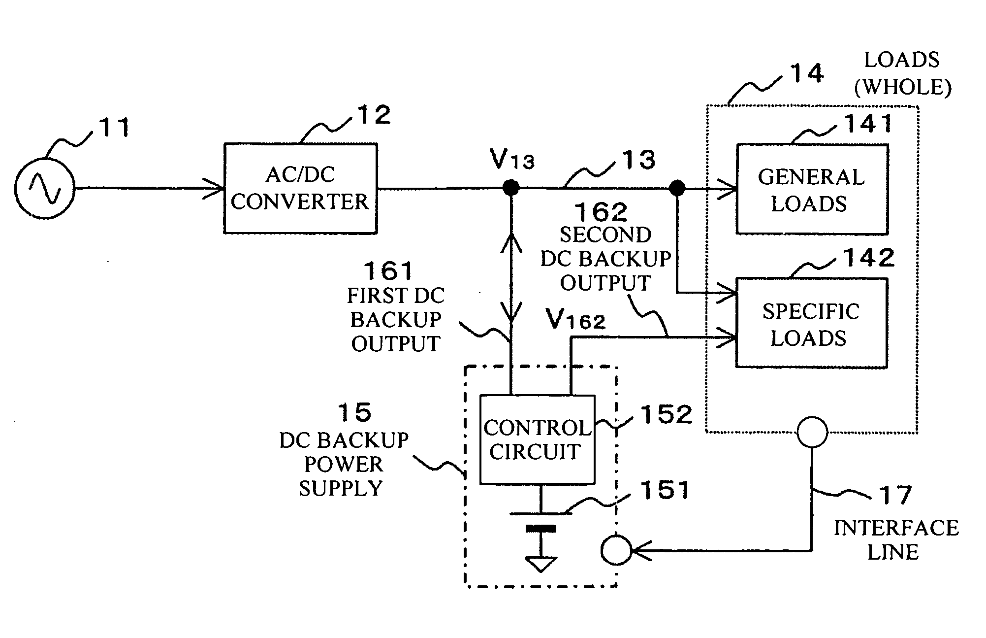 DC backup power supply system and disk array using same