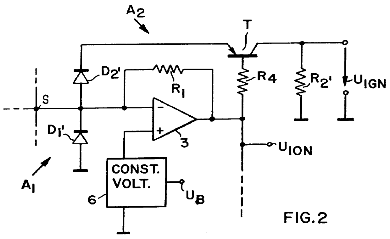 Circuit arrangement for measuring an ion current in a combustion chamber of an internal combustion engine