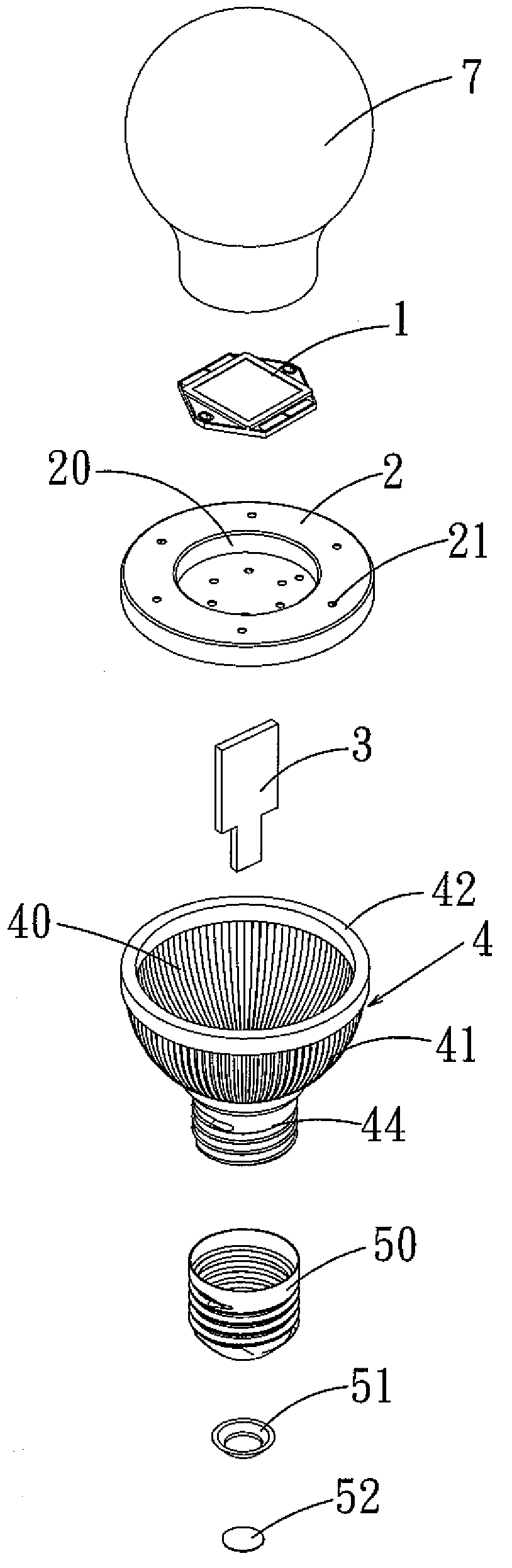 LED lamp having higher efficiency