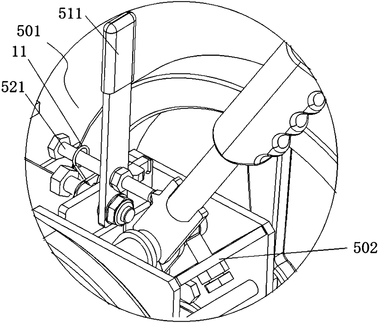 Flywheel wood splitting machine