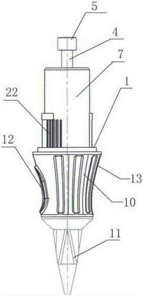 Tattooing needle without resilience force and tattooing device by using needle