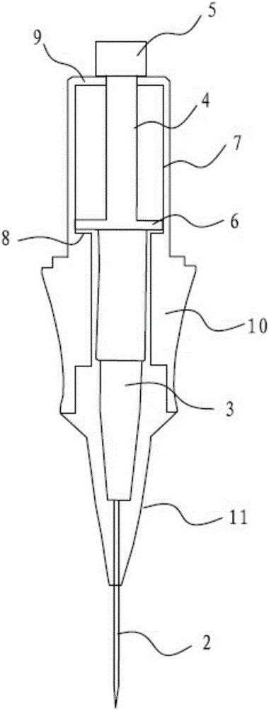 Tattooing needle without resilience force and tattooing device by using needle