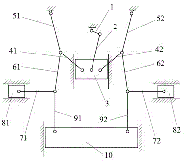 High-speed precise numerical-control stamping machine mechanismstructure capable of realizing dynamic lower dead point precision compensation