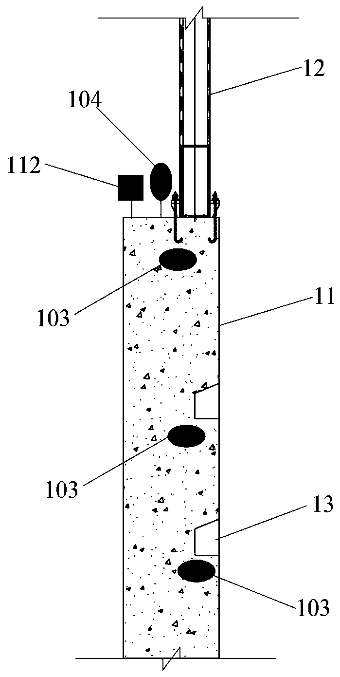 Method for monitoring strength of climbing formwork device attached to concrete structure in real time