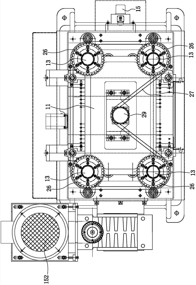 Upper die fixed type fin forming machine