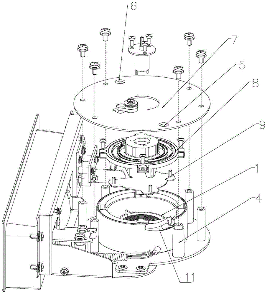 Take-up structure Microphone wire winding and automatic reset structure