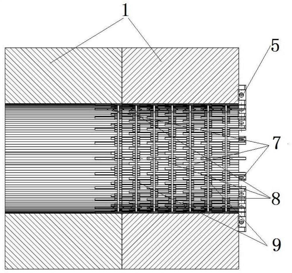 Positioning and pressing process method for horizontal lamination of stator main iron core