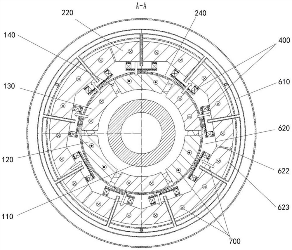 Full-superconducting claw-pole motor adopting liquid hydrogen spray cooling