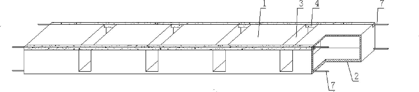 Cavity member for hollow slab