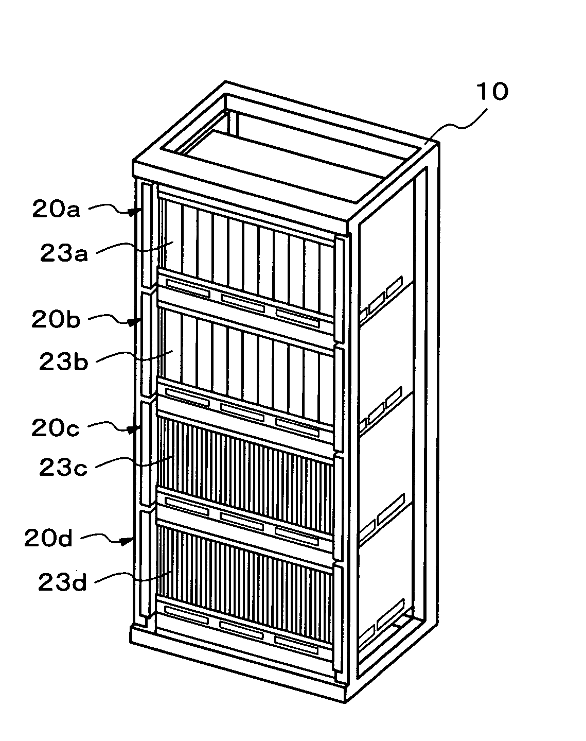 Electronic apparatus, fan unit, and subrack