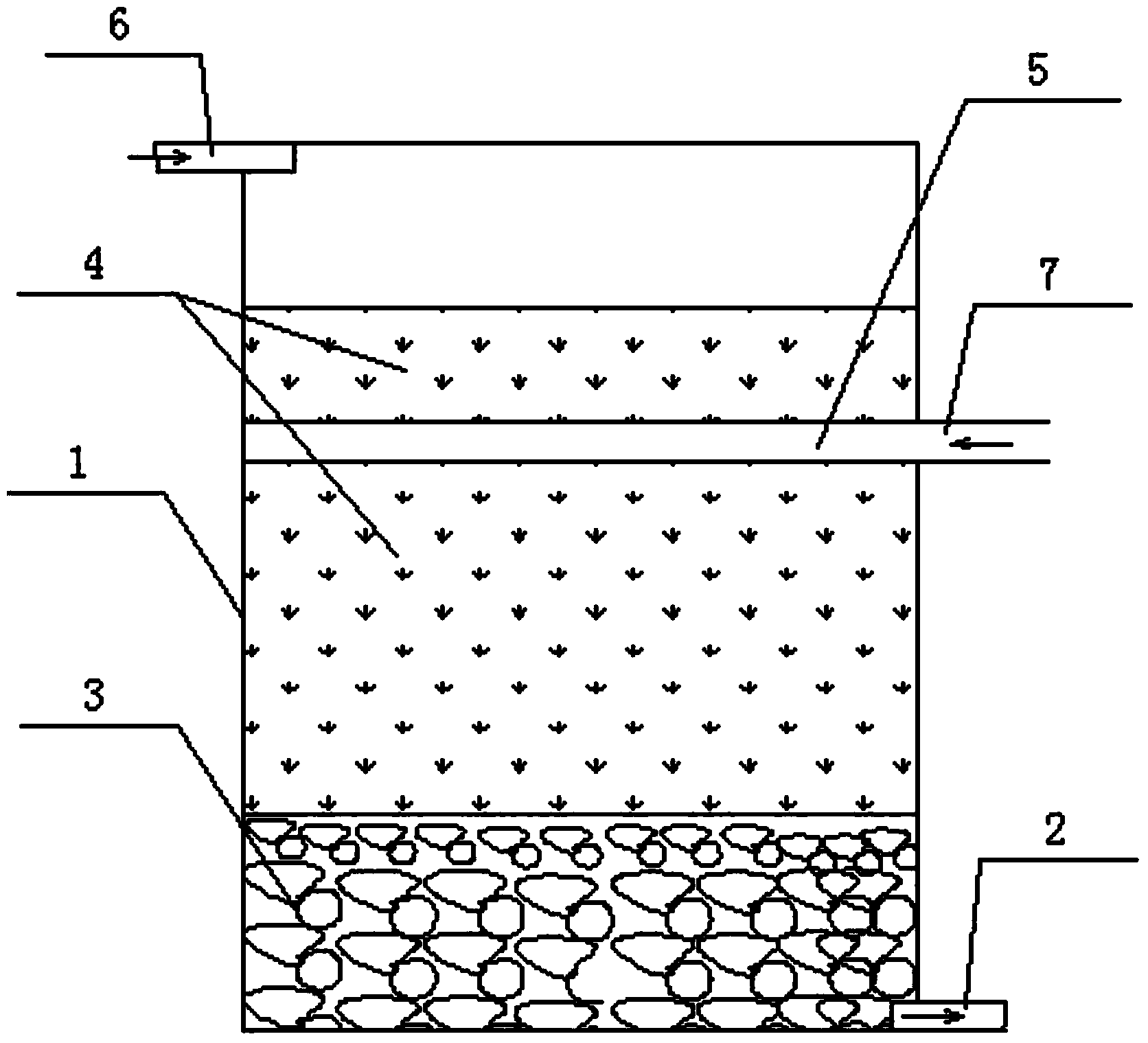 Two-point water intake biofilter and method for inhibiting generation of dissolved organic nitrogen by using same