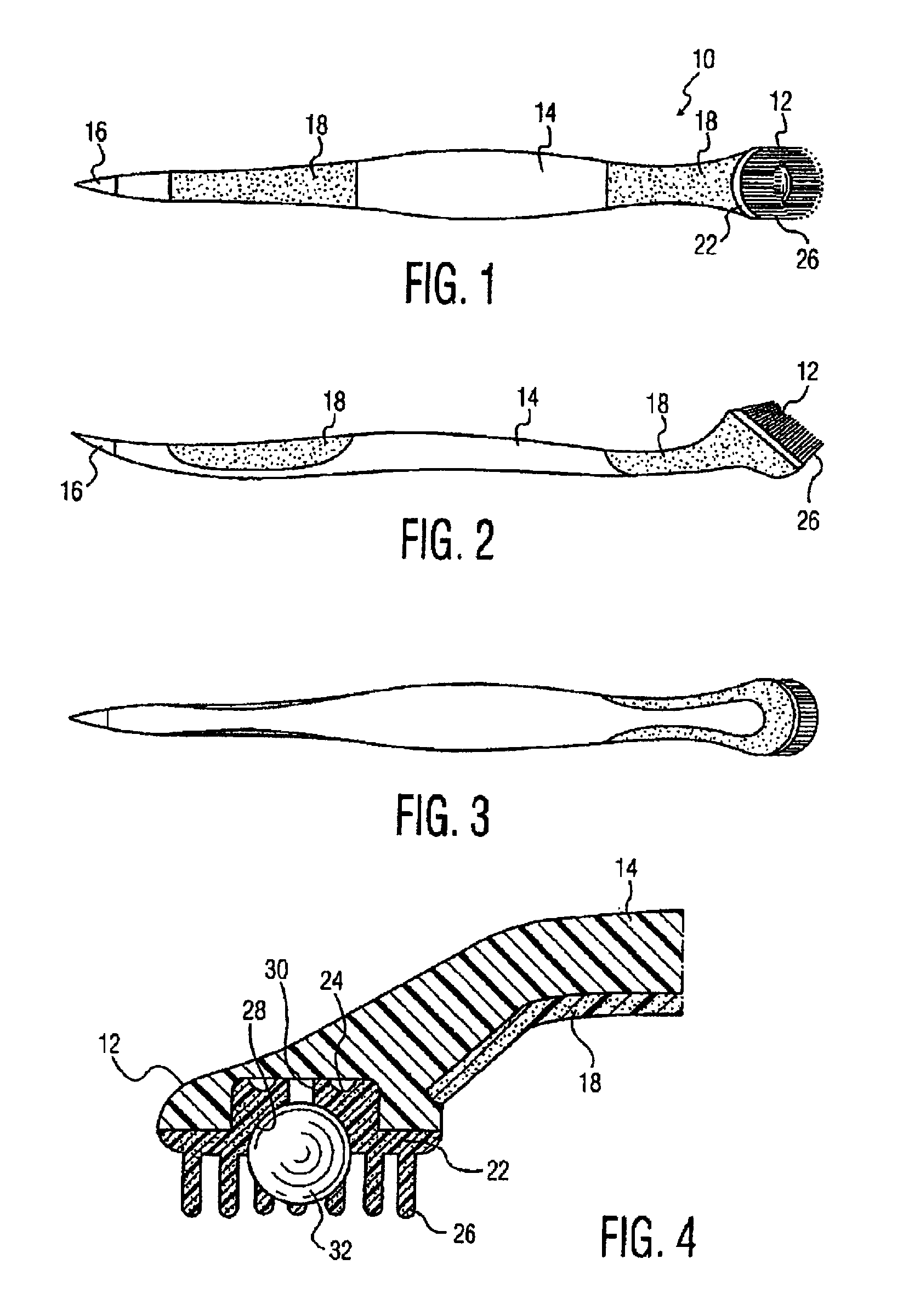 Oral care implement with bead retention