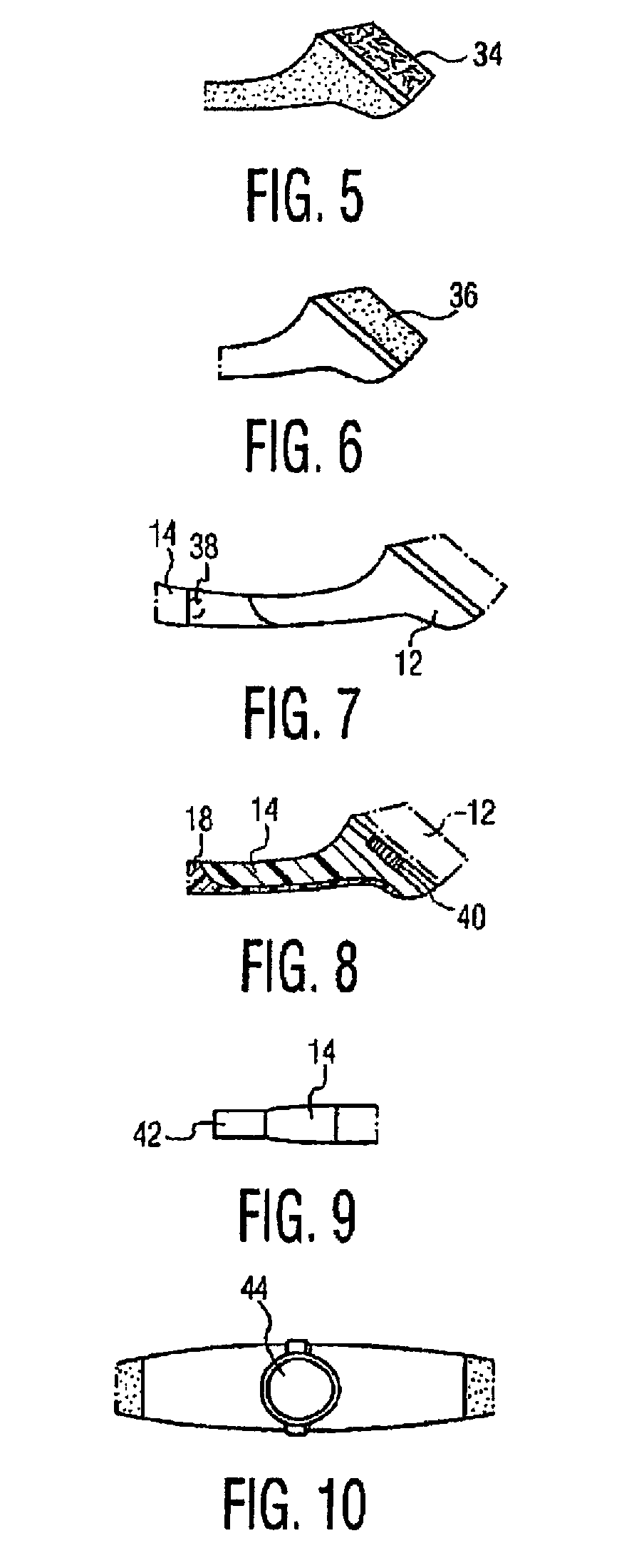 Oral care implement with bead retention