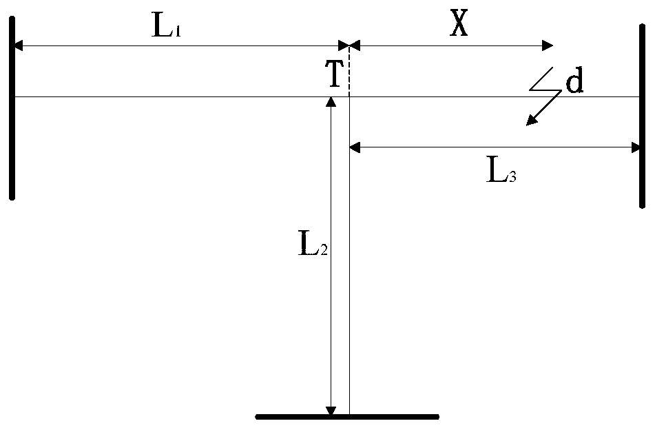 T-connection line fault positioning method and system considering traveling wave velocity