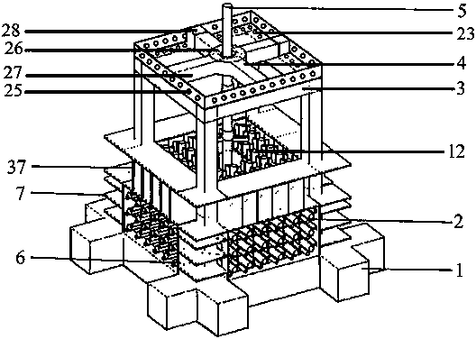 Multifunctional stirring model test box and use method thereof