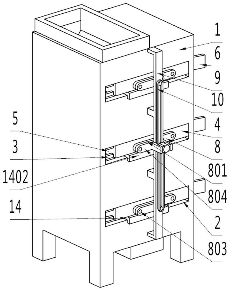 Graded filtering device with anti-blocking function