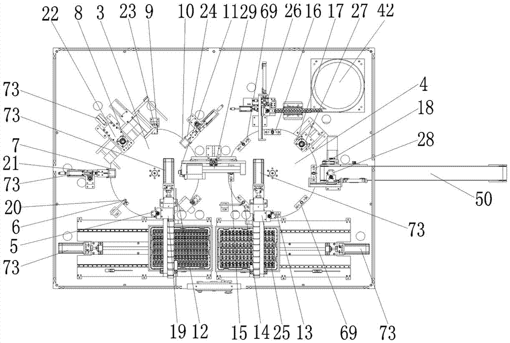 Full-automatic pointer assembling machine