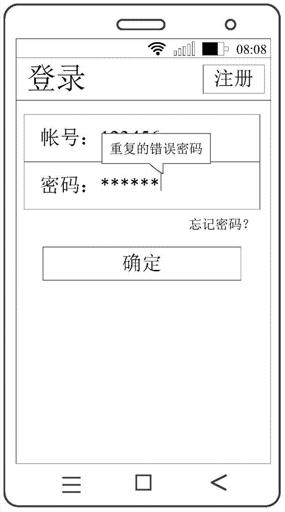 Wrong password prompting method and device