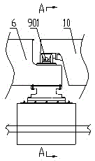 Intermediate slewing device of urban rail transit crossing line and method for eliminating side bending and upward arching of beam body