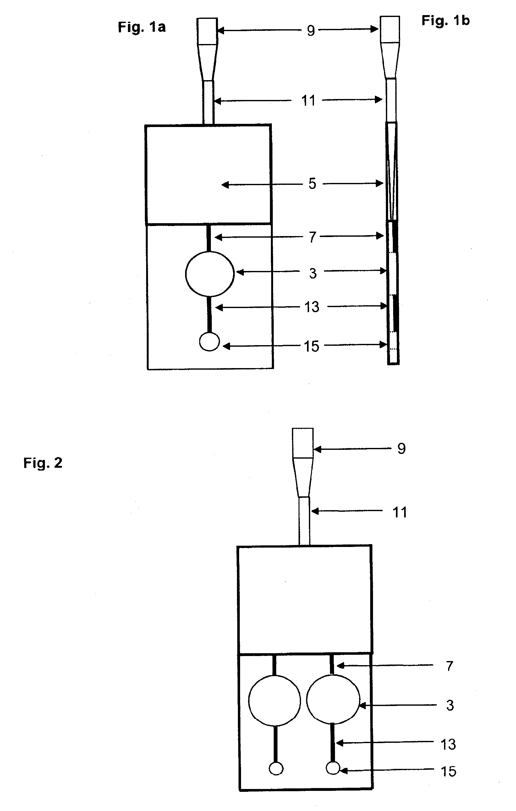 Device for detecting components in a fluid